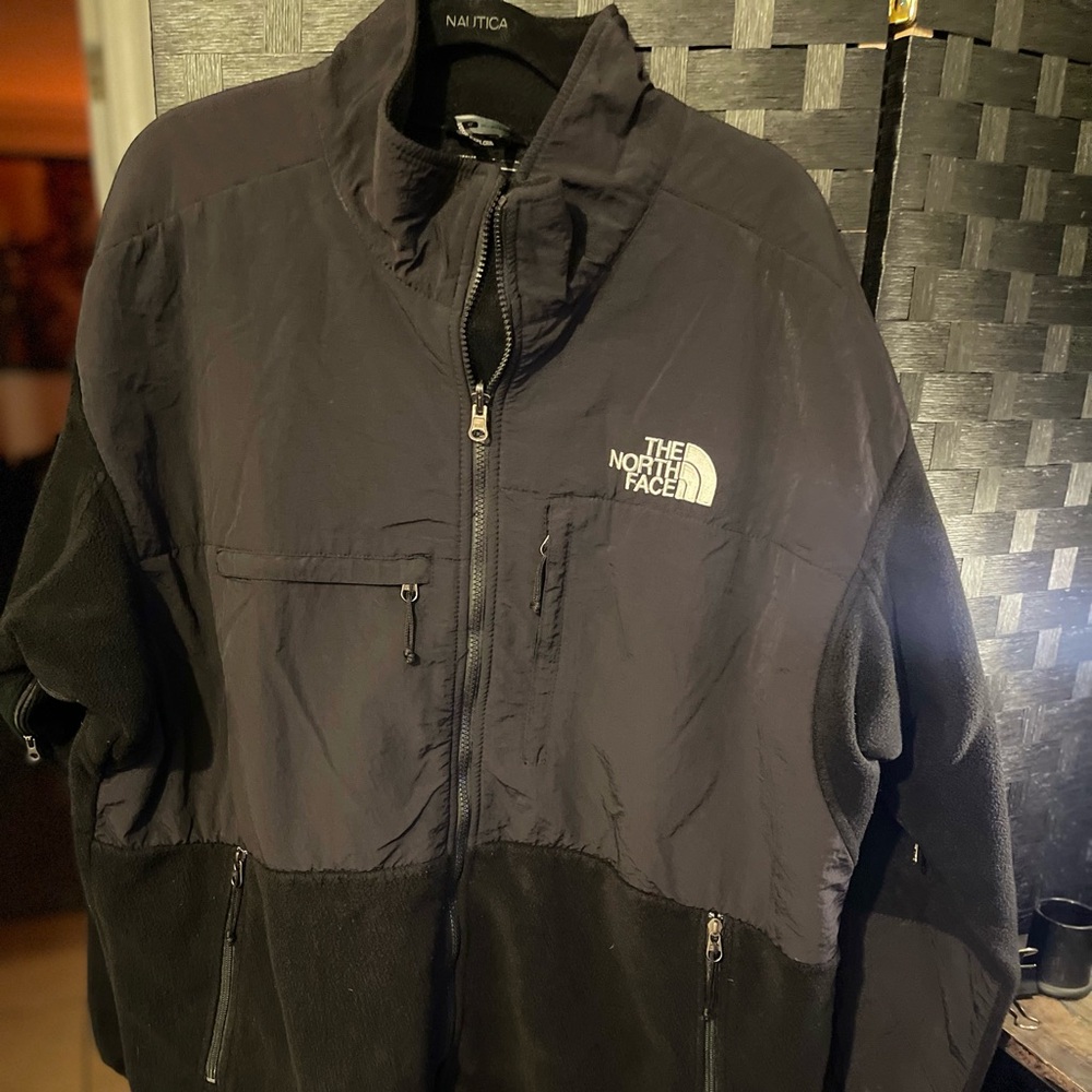 The North Face Denali fleece jacket men’s 4XL black with white logo